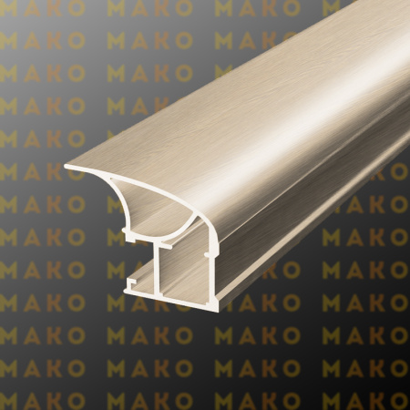 Профиль вертикальный асимметричный MS130 Дуб дымчатый (A60)